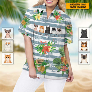 GeckoCustom Personalized Cat Clipart Hawaiian Shirt, HN590