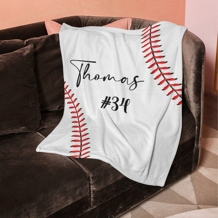 GeckoCustom Personalized Custom Baseball Blanket C528