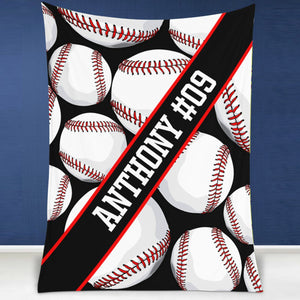 GeckoCustom Personalized Custom Baseball Blanket H533