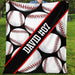 GeckoCustom Personalized Custom Baseball Blanket H533 VPS Cozy Plush Fleece 30 x 40 Inches (baby size)