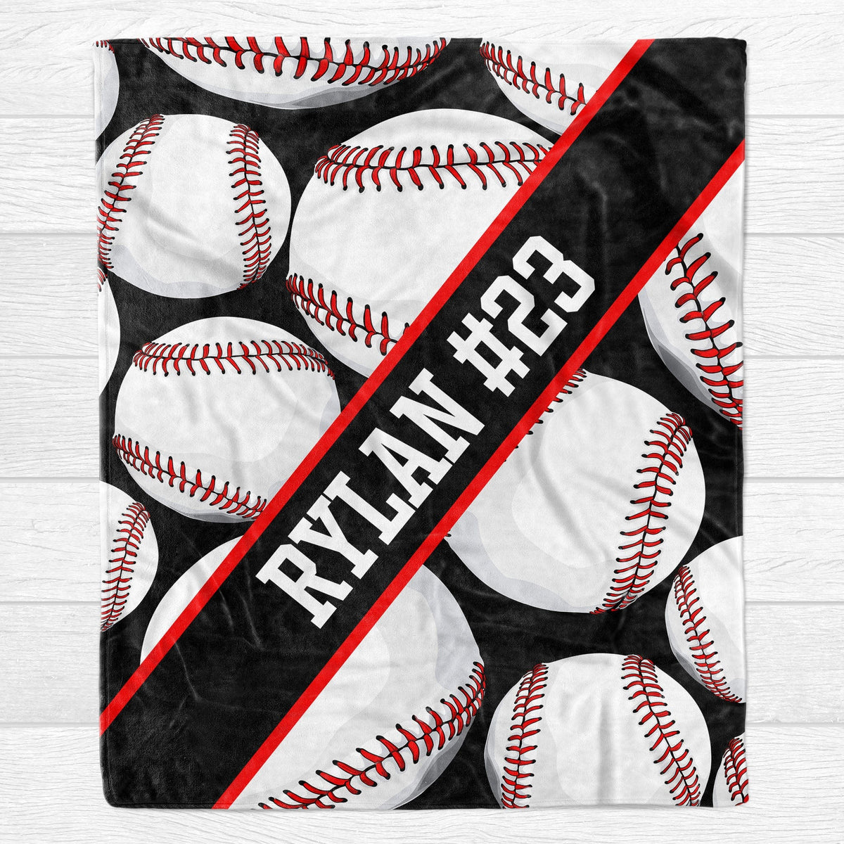 Personalized Baby Blanket – Custom Name Baseball Themed Blanket, Soft Keepsake For Newborns & Toddlers