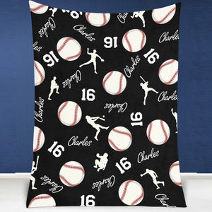 GeckoCustom Personalized Custom Baseball Collage Blanket H531