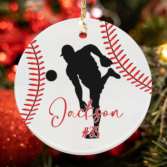 GeckoCustom Personalized Custom Baseball Ornament C529