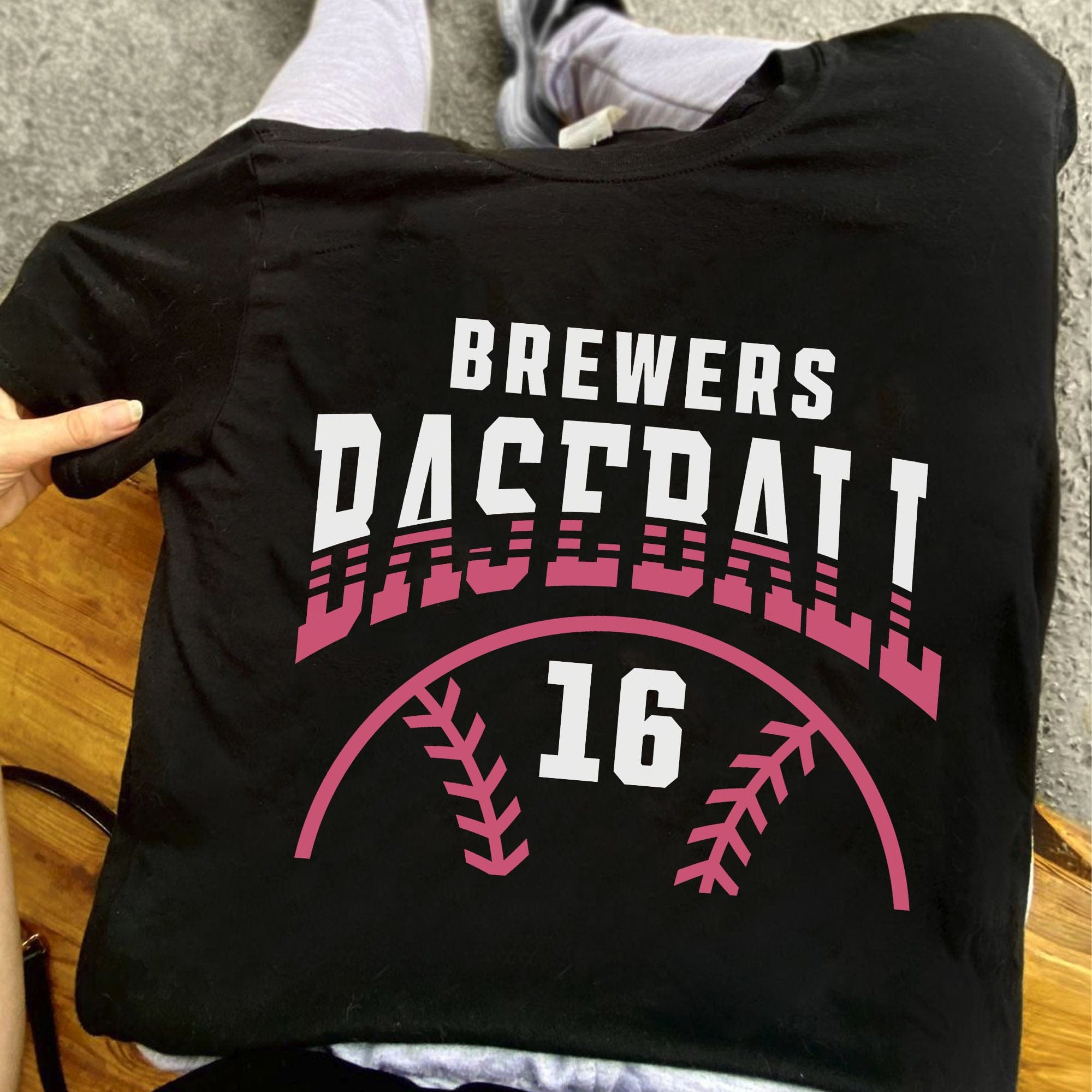 GeckoCustom Personalized Custom Baseball Shirts C493 Basic Tee / Black / S