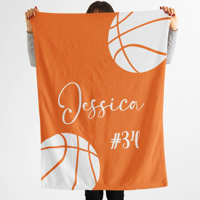 GeckoCustom Personalized Custom Basketball Blanket C528