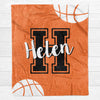 GeckoCustom Personalized Custom Basketball Blanket C530 VPS Cozy Plush Fleece 30 x 40 Inches (baby size)