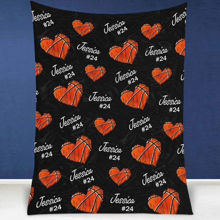 GeckoCustom Personalized Custom Basketball Blanket H532