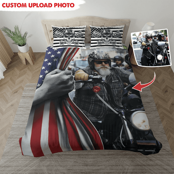 GeckoCustom Personalized Custom Biker Bedding HN590