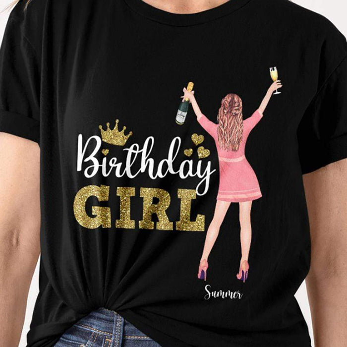 GeckoCustom Personalized Custom Birthday T Shirt, Birthday Girl Shirt, Birthday Gift