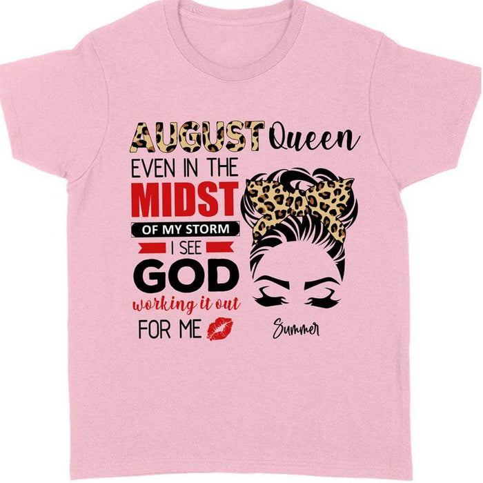 GeckoCustom Personalized Custom Birthday T Shirt, I See God Working It Out For Me Shirt, Birthday Gift Women T Shirt / White / S