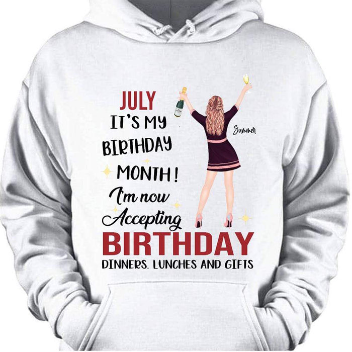 Disney Mickey Mouse April It's My Birthday Month I'm Now Accepting Birthday  Dinners Lunches And Gifts Shirt, Disney Gifts For Women
