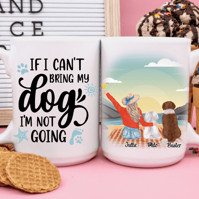 GeckoCustom Personalized Custom Coffee Mug, Dog Lover Gift, If I Can't Bring My Dog I'm Not Going 15oz