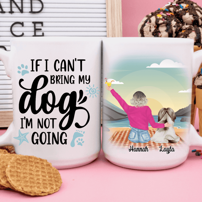 GeckoCustom Personalized Custom Coffee Mug, Dog Lover Gift, If I Can't Bring My Dog I'm Not Going 11oz