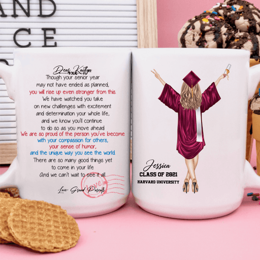 GeckoCustom Personalized Custom Coffee Mug, Graduation Gift, The Unique Way To See The World 11oz
