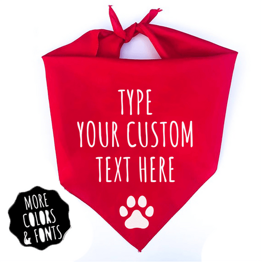 GeckoCustom Personalized Custom Dog Bandana, Custom Text, Dog Lover Gift