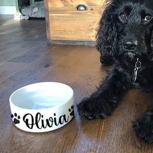GeckoCustom Personalized Custom Dog Bowl, Custom Name Pet Bowl, Gift For Dog Lover