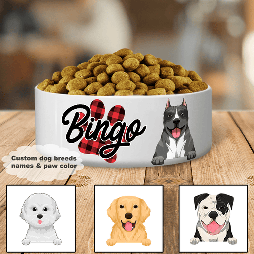 GeckoCustom Personalized Custom Dog Bowl, Gift For Dog Lover, Fun Dog Bowl