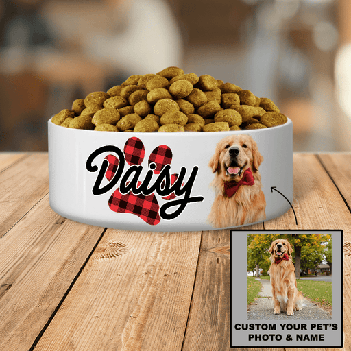 GeckoCustom Personalized Custom Dog Bowl, Gift For Dog Lover, Photo Custom Bowl 16oz - Small