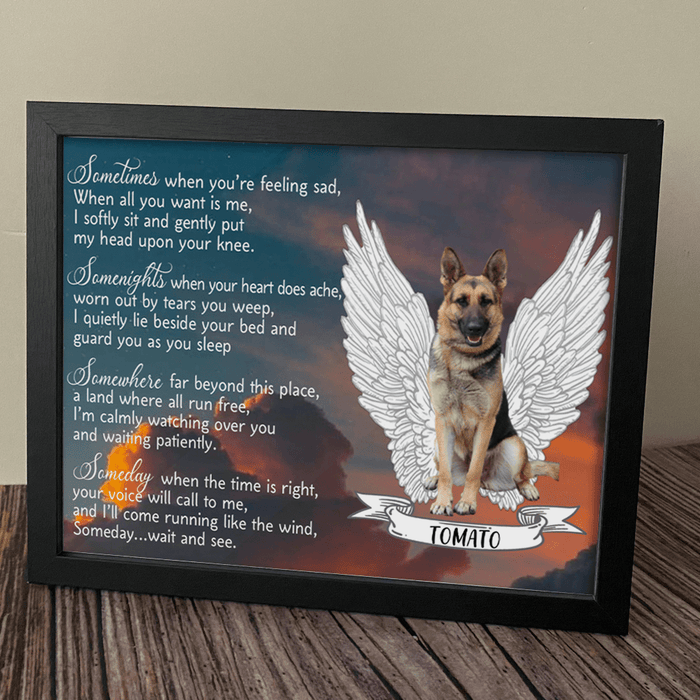 GeckoCustom Personalized Custom Dog Memorial Picture Frame, Sometimes When You Are Feeling Sad, Dog Lover Memorial Gift