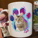 GeckoCustom Personalized Custom Dog Photo Coffee Mug, Dog Cat Galaxy Paw Print Photo Mug, Dog Lover Gift