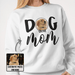 GeckoCustom Personalized Custom Dog Shirt, Custom Pet Face Dog Mom Shirt, Gift For Dog Lover Sweatshirt / S White / S