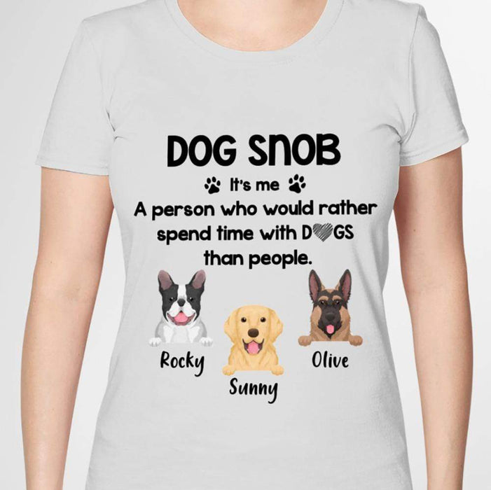 GeckoCustom Personalized Custom Dog Shirt, Dog Snob Custom Shirt, Gift For Dog Lover Women T Shirt / Sport Grey Color / S