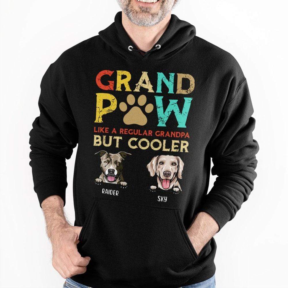 GeckoCustom Personalized Custom Dog Shirt, Grandpaw Cooler Dog Shirt, Dog Lover Gift Premium T-shirt / P Black / S