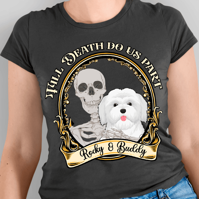 GeckoCustom Personalized Custom Dog Shirt, Halloween Gifts, Till Death Do Us Part
