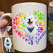 GeckoCustom Personalized Custom Dog Tie Dye Photo Coffee Mug, Dog Cat Heart Paw Print Tie Dye Photo Mug, Dog Lover Gift 11oz