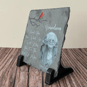 GeckoCustom Personalized Custom Family Photo Memorial Stone Slate, I Loved You Your Whole Life 2, Memorial Gift