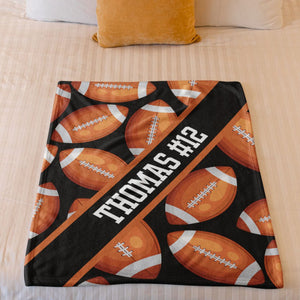 GeckoCustom Personalized Custom Football Blanket H533