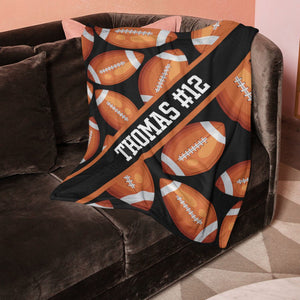GeckoCustom Personalized Custom Football Blanket H533