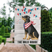 GeckoCustom Personalized Custom Garden Flag, Dog Lover Gift, America Dog With Bright Background 12"x18"