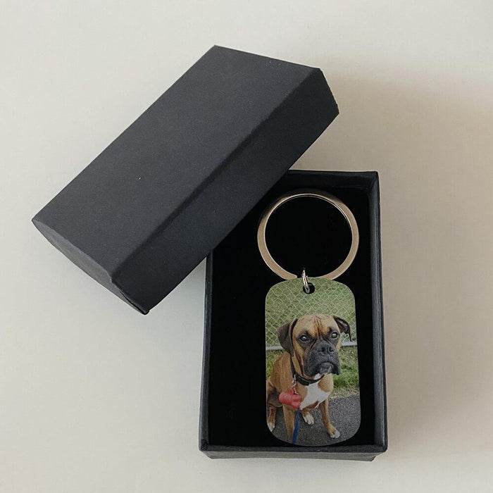 GeckoCustom Personalized Custom Keychain, Dog Lover Gift, Your Wings Were Ready But Our Hearts Were Not With Gift Box