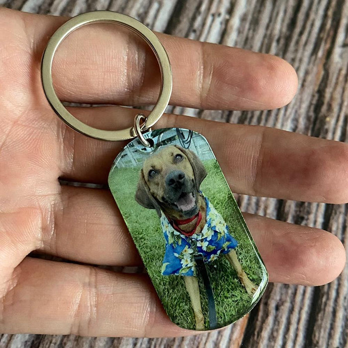 GeckoCustom Personalized Custom Keychain, Dog Lover Gift, Your Wings Were Ready But Our Hearts Were Not