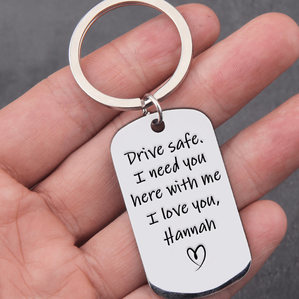 Drive fashion safely keychain