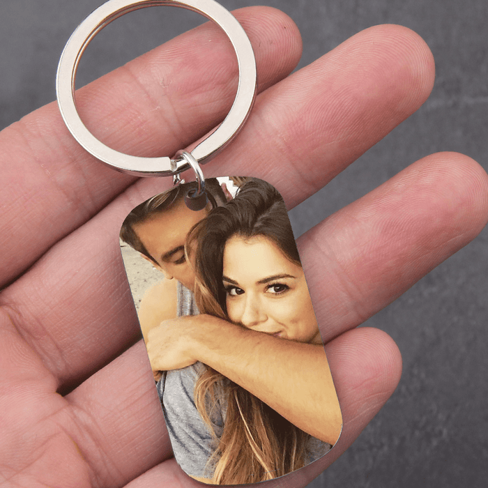 Drive Safe I Need You Here With Me Keychain - thecoupleschain