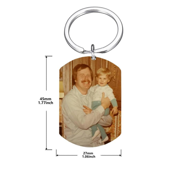 GeckoCustom Personalized Custom Keychain, Gift For Dad, I Couldn't Have Caught A Better Dad