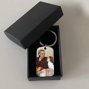 GeckoCustom Personalized Custom Keychain, Gift For Dad, I Have A Hero I Call Him Dad With Gift Box