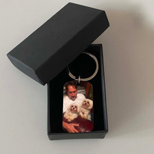 GeckoCustom Personalized Custom Keychain, Gift For Dad, This Best Dog Dad Belongs To With Gift Box