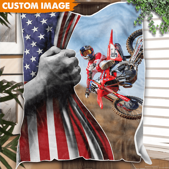 GeckoCustom Personalized Custom Motocross Blanket HN590