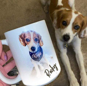 GeckoCustom Personalized Custom Photo Coffee Mug, Custom Pet Photo, Dog Lover Gift