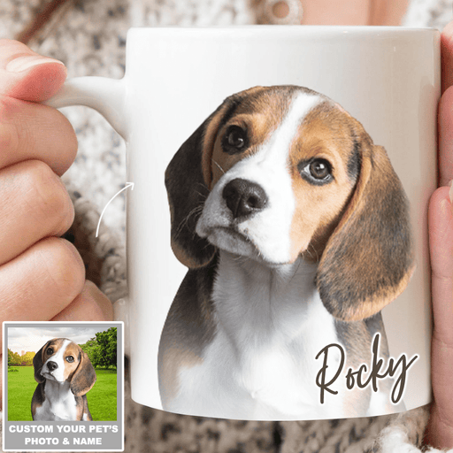 GeckoCustom Personalized Custom Photo Coffee Mug, Custom Pet Photo, Dog Lover Gift 11oz