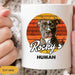 GeckoCustom Personalized Custom Photo Coffee Mug, Gift For Dog Lover, Pet Photo Mug Retro Vintage Sunset 11oz