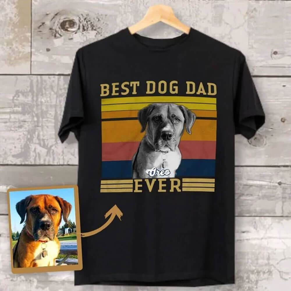 Best Dog Dad Ever Dark Dog Shirt