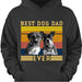 GeckoCustom Personalized Custom Photo Dog Shirt, Best Dog Dad Ever, Dog Lover Gift, Dark Apparel Pullover Hoodie / Black Colour / S