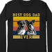GeckoCustom Personalized Custom Photo Dog Shirt, Best Dog Dad Ever, Dog Lover Gift, Dark Apparel Long Sleeve / Colour Black / S