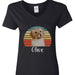 GeckoCustom Personalized Custom Photo Dog Shirt, Dog Vintage Retro Photo Shirt, Gift For Dog Lover Women V-neck T Shirt / V Black / S