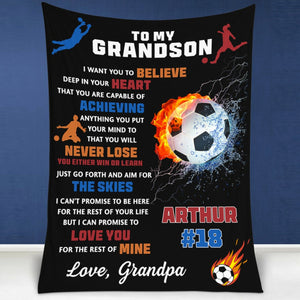 GeckoCustom Personalized Custom Photo Soccer Blanket C544