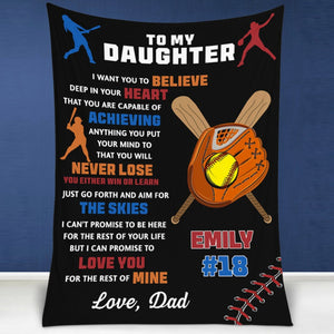 GeckoCustom Personalized Custom Photo Softball Blanket C544